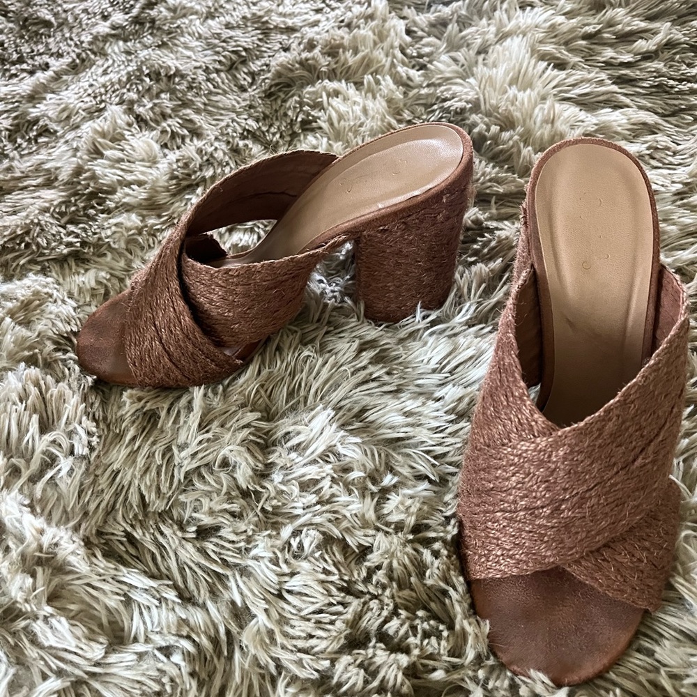 Chunky heels worn once